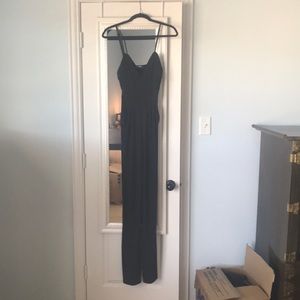 Missguided black stretch-fit jumpsuit